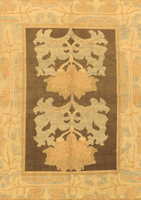 Abstract Brown Modern Rug, abs969brn