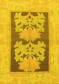 Abstract Yellow Modern Rug, abs969yw