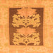 Square Abstract Orange Modern Rug, abs969org