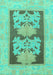 Machine Washable Abstract Turquoise Modern Area Rugs, wshabs969turq