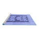 Sideview of Machine Washable Abstract Blue Modern Rug, wshabs969blu