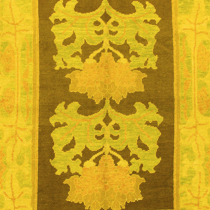 Machine Washable Abstract Yellow Modern Rug, wshabs969yw