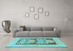 Machine Washable Abstract Light Blue Modern Rug in a Living Room, wshabs969lblu