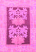 Machine Washable Abstract Pink Modern Rug, wshabs969pnk