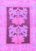 Machine Washable Abstract Purple Modern Area Rugs, wshabs969pur