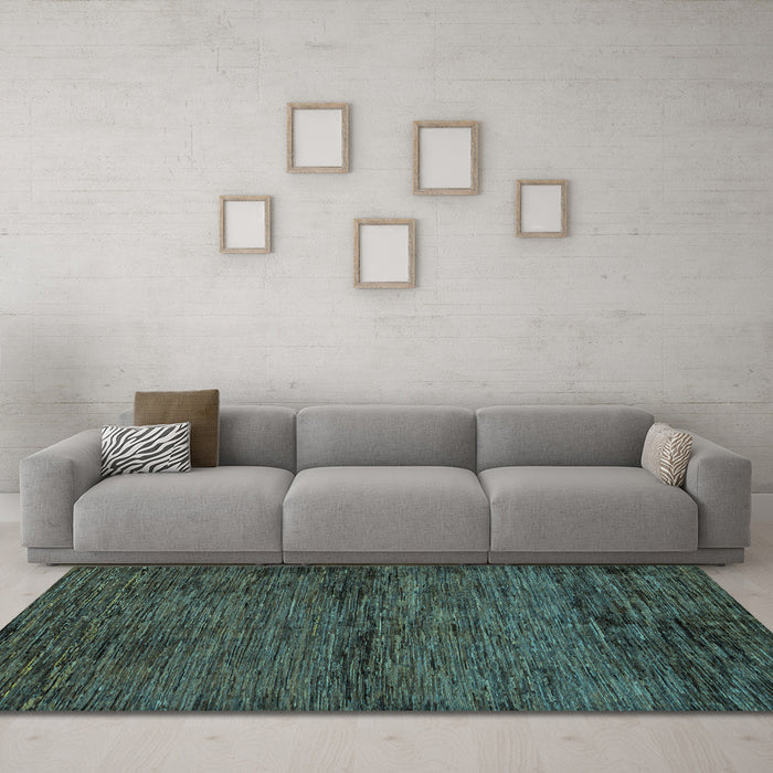 Machine Washable Abstract Light Blue Modern Rug in a Living Room, wshabs96lblu