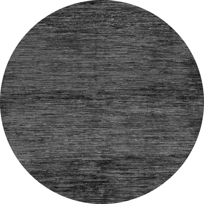 Round Machine Washable Abstract Gray Modern Rug, wshabs96gry