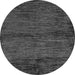 Round Machine Washable Abstract Gray Modern Rug, wshabs96gry