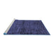 Sideview of Machine Washable Abstract Blue Modern Rug, wshabs96blu