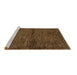 Sideview of Machine Washable Abstract Brown Modern Rug, wshabs96brn