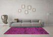 Machine Washable Abstract Pink Modern Rug in a Living Room, wshabs96pnk