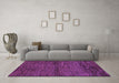 Machine Washable Abstract Purple Modern Area Rugs in a Living Room, wshabs96pur