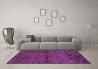 Machine Washable Abstract Purple Modern Rug, wshabs96pur