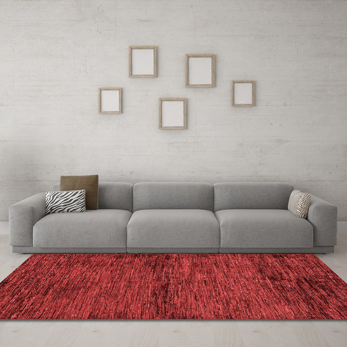 Modern Red Washable Rugs