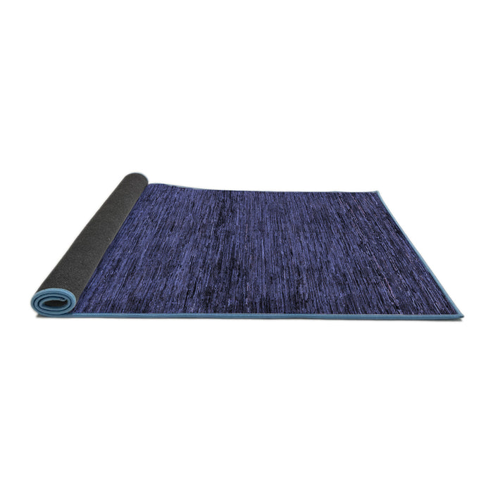 Sideview of Abstract Blue Modern Rug, abs96blu