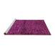 Sideview of Machine Washable Abstract Pink Modern Rug, wshabs96pnk