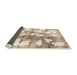 Sideview of Abstract Dark Almond Brown Modern Rug, abs970