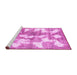 Sideview of Machine Washable Abstract Pink Modern Rug, wshabs970pnk