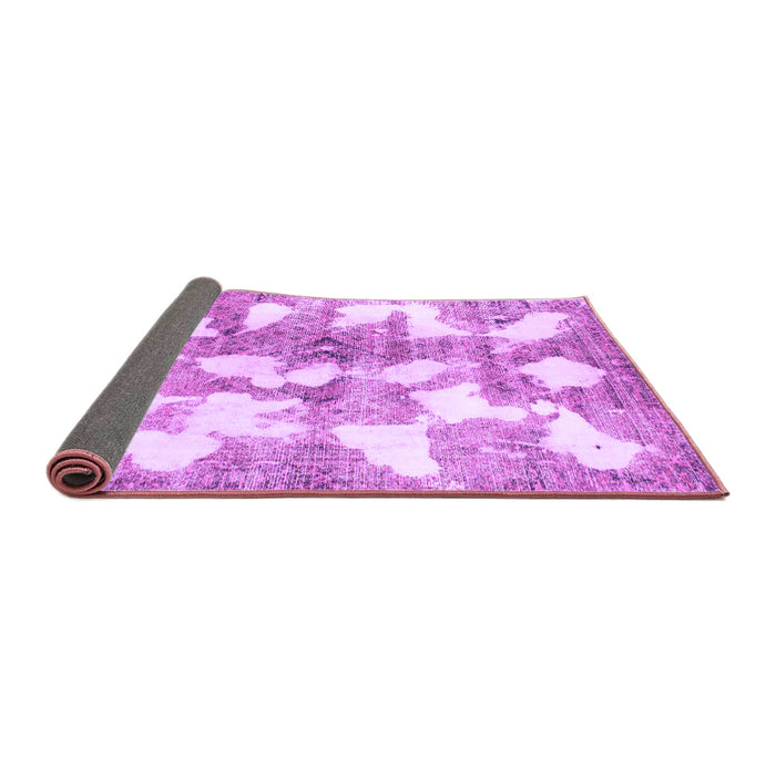 Sideview of Abstract Purple Modern Rug, abs970pur