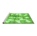 Sideview of Machine Washable Abstract Green Modern Area Rugs, wshabs970grn