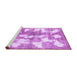 Sideview of Machine Washable Abstract Purple Modern Area Rugs, wshabs970pur