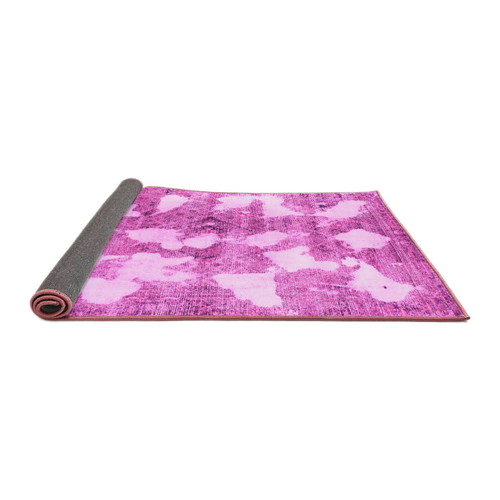 Sideview of Abstract Pink Modern Rug, abs970pnk