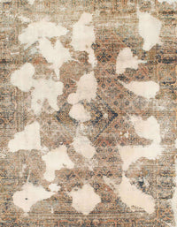 Machine Washable Abstract Dark Almond Brown Rug, wshabs970