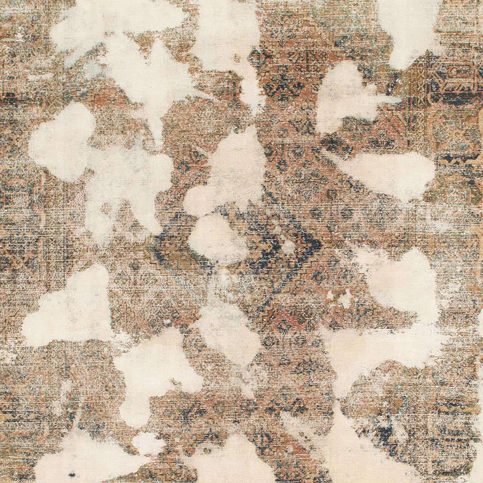 Machine Washable Abstract Dark Almond Brown Rug, wshabs970