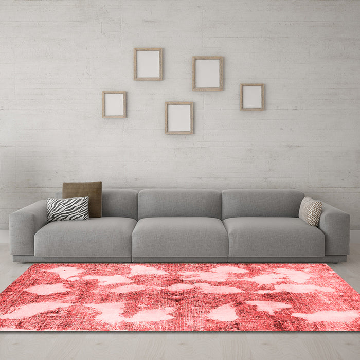 Modern Red Washable Rugs