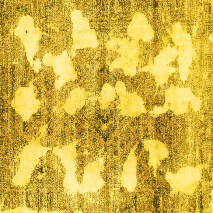Square Abstract Yellow Modern Rug, abs970yw