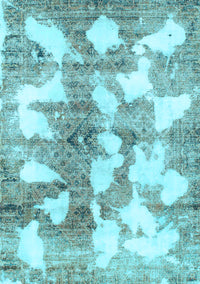 Abstract Light Blue Modern Rug, abs970lblu