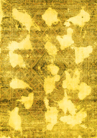 Abstract Yellow Modern Rug, abs970yw