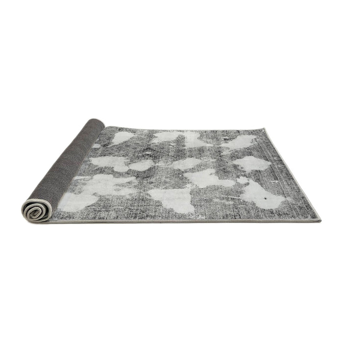Sideview of Abstract Gray Modern Rug, abs970gry
