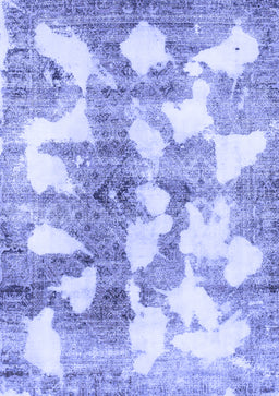 Abstract Blue Modern Rug, abs970blu
