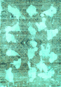 Abstract Turquoise Modern Rug, abs970turq