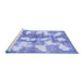 Sideview of Machine Washable Abstract Blue Modern Rug, wshabs970blu