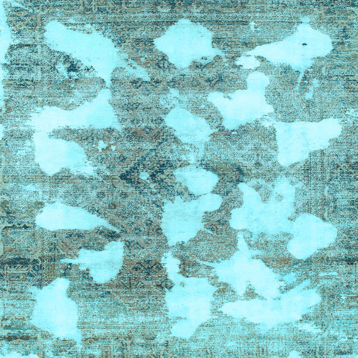 Square Abstract Light Blue Modern Rug, abs970lblu