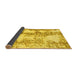 Sideview of Abstract Yellow Modern Rug, abs971yw