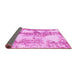 Sideview of Abstract Pink Modern Rug, abs971pnk