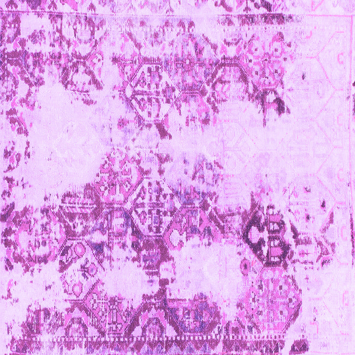 Square Machine Washable Abstract Purple Modern Area Rugs, wshabs971pur