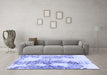 Machine Washable Abstract Blue Modern Rug in a Living Room, wshabs971blu