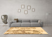 Machine Washable Abstract Brown Modern Rug in a Living Room,, wshabs971brn