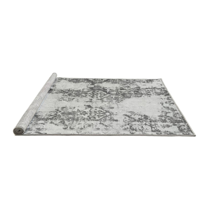 Sideview of Machine Washable Abstract Gray Modern Rug, wshabs971gry