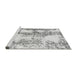 Sideview of Machine Washable Abstract Gray Modern Rug, wshabs971gry