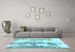 Machine Washable Abstract Light Blue Modern Rug in a Living Room, wshabs971lblu