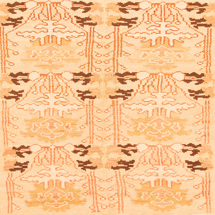 Square Machine Washable Abstract Orange Modern Area Rugs, wshabs972org