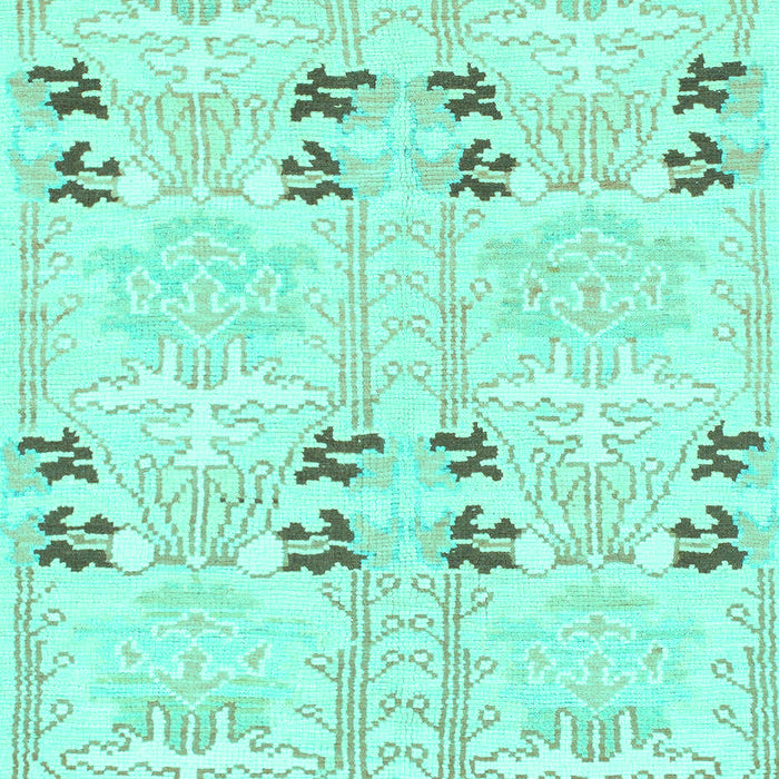 Machine Washable Abstract Turquoise Modern Area Rugs, wshabs972turq