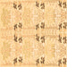 Square Abstract Brown Modern Rug, abs972brn