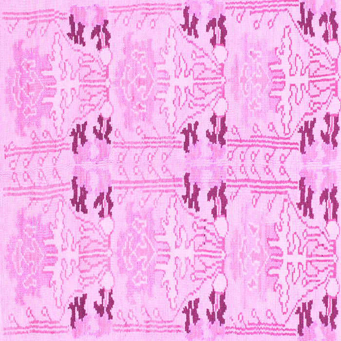 Square Machine Washable Abstract Pink Modern Rug, wshabs972pnk