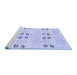 Sideview of Machine Washable Abstract Blue Modern Rug, wshabs972blu